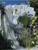 Tela dorada para bodas, tela elástica para bodas, cortina de tela plateada y dorada, tela para decoración de fondos, tela elástica en cuatro direcciones, cortina transparente