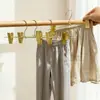 Suministro Directo Fábrica Transfronteriza Supermercado Pinzas Metálicas para Ropa del Hogar Pinzas para Pantalones a Prueba de Viento Percha Sólida sin Costuras para Pantalones Pinzas Antideslizantes para Pantalones