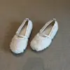 Zapatos Mary Jane Suaves de un solo tirante estilo francés, Nuevos Zapatos de Invierno y Otoño Planos de Boca Baja Peludos para Mujer