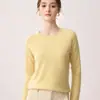Suéter de cachemira para mujer, 100% cachemira pura, cuello redondo, nuevo estilo 2026, tejido gofrado, suéter básico de otoño/invierno
