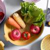 Lavabo de plástico de doble capa para verduras, cesta de drenaje multifuncional para sala de estar, artefacto de cocina, cesta para lavar frutas y verduras.