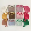 Mameluco Rayado de Colores Dulces para Niños y Niñas, Mono de Bebé Recién Nacido Estilo Otoño, Traje Triangular de Gateo para Bebés