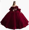 Vestido de Noche Transfronterizo de un Hombro con Falda Abullonada Floral y Mangas Abullonadas, Nuevo Estilo 2026 para Fiesta de Cumpleaños