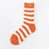 Calcetines de felpa para niños, de invierno, de coral polar, gruesos, cálidos, para otoño e invierno, para el suelo, a rayas, bonitos, para dormir en casa.