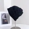 Gorro de Punto de Color Sólido para Adelgazar la Cara para Mujer, Nuevo Estilo Coreano de Primavera Transpirable Versátil Gorro de Punto, Gorro de Pescador Retro de Nicho