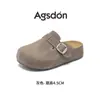 Pantuflas tipo mula de suela gruesa Augushiden para mujer, nuevo modelo 2026 para verano y otoño, zapatillas casuales cerradas sin cordones para usar en exteriores