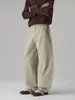 Ropa de Hombre Feng She / Otoño e Invierno Nuevo Retro Pantalones de Trabajo para Hombre Parche Americano Holgado Casual Guadaña Pierna Ancha Pantalones Largos