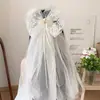 Acessórios de Cabelo para Crianças Super Fada Véu Longo Coroa Grampo de Foto Acessórios de Cabelo Princesa Daminha Bebê Menina Branca Grampo de Cabelo Acessórios de Cabelo