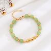 Pulsera de jade Hetian con diseño de nicho de flor de durazno, pulsera de lujo ligero, nueva moda 2022