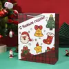 Bolsas de Regalo Populares Navideñas Transfronterizas, Bolsas de Tote Navideñas de Dibujos Animados, Bolsas de Regalo de Cartón Blanco, Bolsas de Regalo Souvenir de Año Nuevo y Navidad