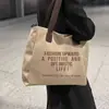 Bolsa de Lona Nova Feminina para Estudantes Universitários Bolsa Tote para Livros de Aula Moda Grande Capacidade Transversal Ombro de Mão Bolsa para Professor
