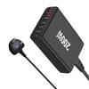 Cargador PD de nitruro de galio de 200 W transfronterizo Caliente Cargador de escritorio multipuerto de 200 W 4C2A carga directa de nitruro de galio