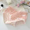 Ropa interior de malla con encaje, cintura media, estampado lindo y dulce de niña, transpirable y cómoda para el verano, cubre glúteos, sexy para niñas