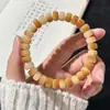 Pulseira Bodhi de Jade Branco com Contas de Pedras Preciosas Múltiplas, Design de Círculo Único com Corte Reto, Calmante e Alivia o Estresse, Pulseira de Contas de Oração Budista Macia para Enrolar no Dedo