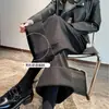 Pantalones de maternidad, nuevo estilo otoño e invierno, pantalones de pierna ancha con puño, cintura alta, soporte para el vientre, oculta instantáneamente el edema, pantalones casuales de lana adelgazantes para uso en exteriores