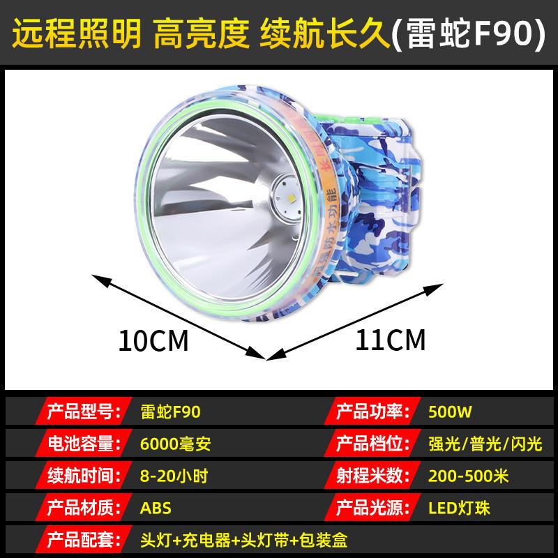 大功率锂电池充电式强光头灯 头戴式头灯批发 户外应急露营钓鱼