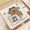 Almofada de Inverno Capivara Imitação de Caxemira Banquinho de Dormitório Almofada Espessa para Mesa e Cadeira Almofada Especial para Varanda