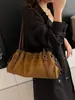Bolso Tote Plegado Retro para Viajar para Mujer 2025 Invierno Nuevo Estilo Textura de Alta Gama Bolso de Hombro y Axila Casual y Elegante