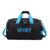 Bolsa esportiva em estoque do fabricante, bolsa de viagem de três peças em vários tamanhos, bolsa de bagagem de academia em tecido Oxford à prova d'água, suporta personalização