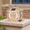 Luces solares para pilares de exterior, luces de patio, luces para pilares de vallas de puerta y pared, luces de puerta impermeables para villas