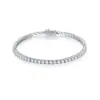 Pulsera de Tenis Unisex de Moissanita de 3.0 mm de Venta Caliente Transfronteriza Plata de Ley S925 Joyería de Moda para Fiesta Venta al por Mayor para Hombres y Mujeres
