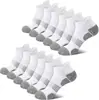 Suministro Exclusivo Transfronterizo de Calcetines Deportivos para Correr para Hombres y Mujeres, Absorbentes de Sudor, Transpirables, con Suela de Toalla, Calcetines Tobilleros Negros y Blancos Grises