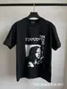 Erd Melancólico Rico Segunda Generación Estampado de Letras Viejo Holgado Retro Vintage Camiseta de Manga Corta para Hombre y Mujer Tendencia Verano