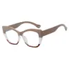 Óculos Retrô Estilo Coreano Gatinho com Armação Pequena e Hastes Largas, Armações de Óculos com Filtro de Luz Azul, Podem Ser Equipados com Lentes de Grau, Óculos da Moda Tendência sem Grau para Mulheres