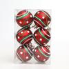 Atacado transfronteiriço 6cm bola de Natal pintada adereços de decoração enfeites de árvore de Natal bola de Natal bola de plástico metalizado