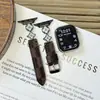 Correa de Trébol de Cuatro Hojas Dorada Adecuada para Apple Watch 12 Modelo Nuevo de Verano S10876Se Correa de Cuero para Mujer