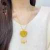 Tiktok Más Vendido Accesorios Tradicionales Chapados en Oro DIY Filigrana Hueca Incrustada con Borlas de Dragón y Fénix Cerradura para Bolso Venta al por Mayor