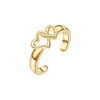 Anillo de pie para articulaciones de venta caliente en Amazon, anillo geométrico personalizado de moda de doble capa para mujeres, anillo abierto para dedos de los pies al aire libre en la playa, traje