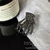 Pinza de Calavera Gótica para Halloween Estilo Oscuro Plegado Pinza para el Cabello de Aleación para la Parte Posterior de la Cabeza Pinza de Tiburón Accesorio para el Cabello de Cola de Caballo