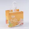 Transfronterizo en stock Easter recubierto bolsas no tejidas ecológicas bolsas de compras coloridas bolsos de mano fabricantes al por mayor