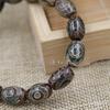 Qianhe Xizang cuentas pequeñas de tres ojos ágata cuentas sueltas cuentas de arroz antiguas cuentas de cubo verde antiguo accesorios de joyería DIY