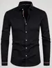 Camisa Nueva de Manga Larga, Estilo Business Casual, Camisa para Hombre Elástica en Cuatro Direcciones Transfronteriza, Camisa de Negocios Amazon