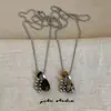 Diseño Racimo de Uvas Piedra Natural Acero de Titanio Collar para Mujer Retro Nicho Lujo Accesible Moda Versátil Cadena para el Cuello Cadena para la Clavícula