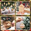 10 Piezas Navidad 2D Hombre de Jengibre Árbol de Navidad de Madera Escena Festiva Decoración Suministros Decoraciones para el Hogar