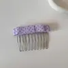 Pente com Franja para Arrumar Fios Soltos, Pente de Cabelo com Laço para Mulheres, Acessório de Cabelo com Pente de Encaixe na Nuca