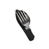 Cuchillo Plegable Multifuncional Desmontable, Tenedor y Cuchara para Acampar Operado por el Fabricante, Vajilla Tres en Uno, Cuchillo Portátil para Regalo al Aire Libre