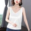 Camisola com Decote em V Moda Feminina 2026 Verão Elegante Estilo Francês Peça de Sobreposição Camada Interna Top com Senso de Design