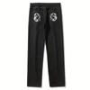 Jeans con Estampado de Perro Volador Hip-Hop Ins High Street para Hombre Moda 2024 Primavera y Otoño Marca Rectos Sueltos Modernos Casuales
