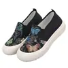 Nuevos Zapatos de Lona para Mujer Estilo Chino, Modernos y Versátiles, Casuales de Suela Gruesa sin Cordones, Zapatos Perezosos para Estudiantes, Zapatos Individuales Estilo Chino, Zapatos para Mujer