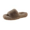 Pantufas de pelúcia femininas 2023 outono e inverno Novo estilo coreano bico redondo sola reta estilo ocidental casa algodão pantufas vendas diretas de fábrica
