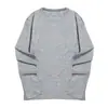 Camiseta Básica de Manga Larga con Cuello Redondo para Hombre, Primavera y Otoño 2026, Camiseta Base, Ajuste Holgado Casual, Top Interior Versátil de Color Sólido