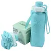Taza de Agua Plegable de Silicona Transfronteriza Taza Portátil Tetera para Deportes al Aire Libre Viajes Taza Telescópica Taza Práctica Botella de Agua Plegable