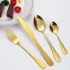 Amazon Transfronterizo 1010 Acero Inoxidable Vajilla Restaurante Occidental Cuchillo para Bistec Cuchara Tenedor Cuchara de Postre Cucharilla de Té Pequeña Vajilla de Hotel