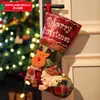 Decoración Navideña Nueva 2025 Muñeco Sin Rostro Colgante de Calcetín Navideño Bolsa de Regalo Navideño de Papá Noel para Niños