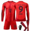 2425 Traje de Local de Manga Larga del Bayern No. 9 Kane Traje de Fútbol 25 Mueller 10 Sane 42 Musi Juegos de Otoño e Invierno
