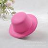 Tela cepillada DIY sombrero hecho a mano embrión sombrero pequeño accesorios para el cabello pinza para el cabello sombrero de juguete para mascotas sombrero desnudo hecho a mano 13cm